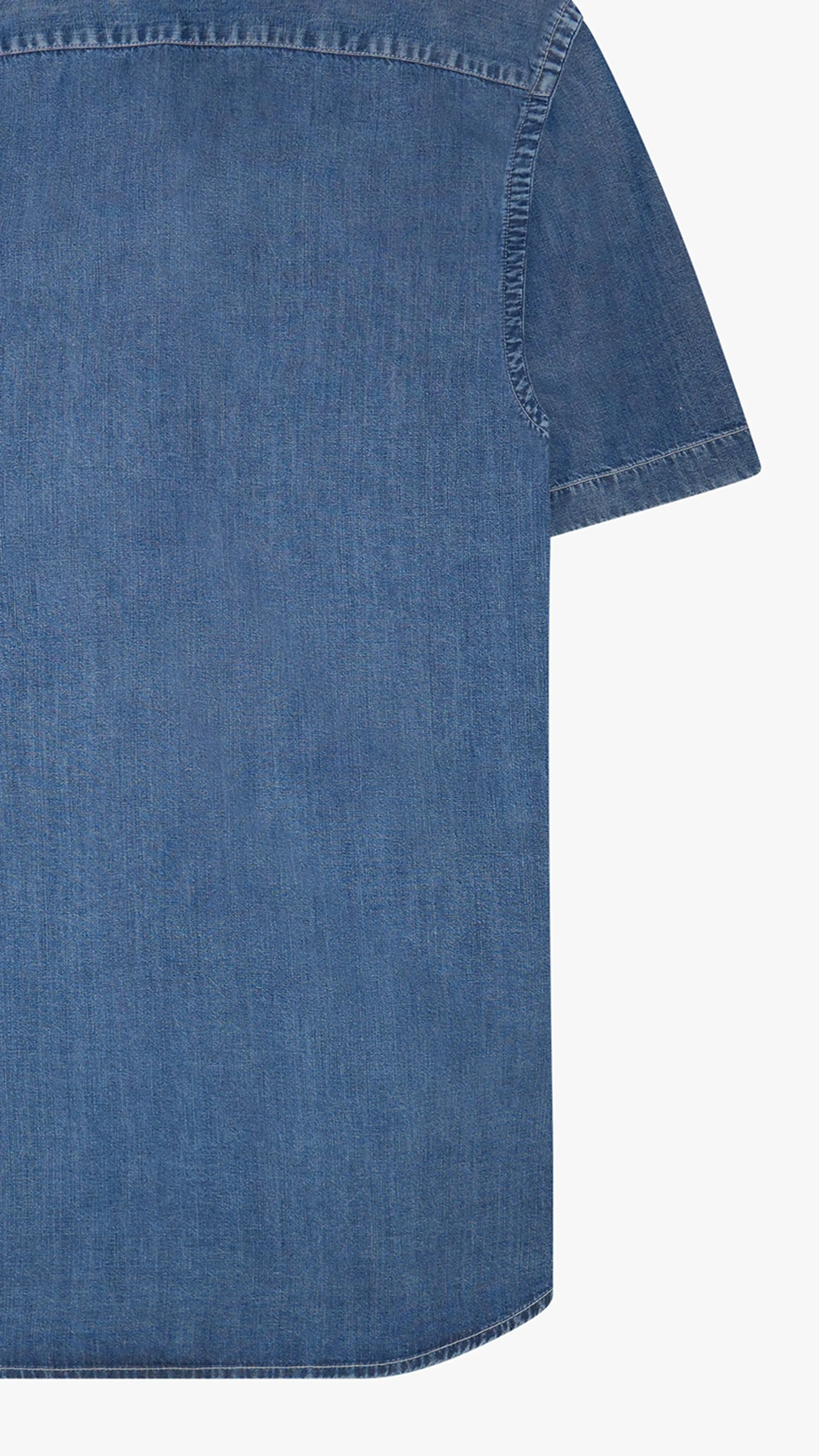 Short Sleeve Tencel Jeans Shirt